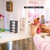 Doll House 4 Layers Shelf Vivid Lifelike Appearance Pure Color 1:12   Flower Stand for   Decoration Gifts
