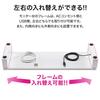 Sanwa Direct Monitor Stand with 3 USB Ports and 2 Power Strips, 60cm Wide x 20cm Deep, Black, Tabletop, Model 100-MR039BK