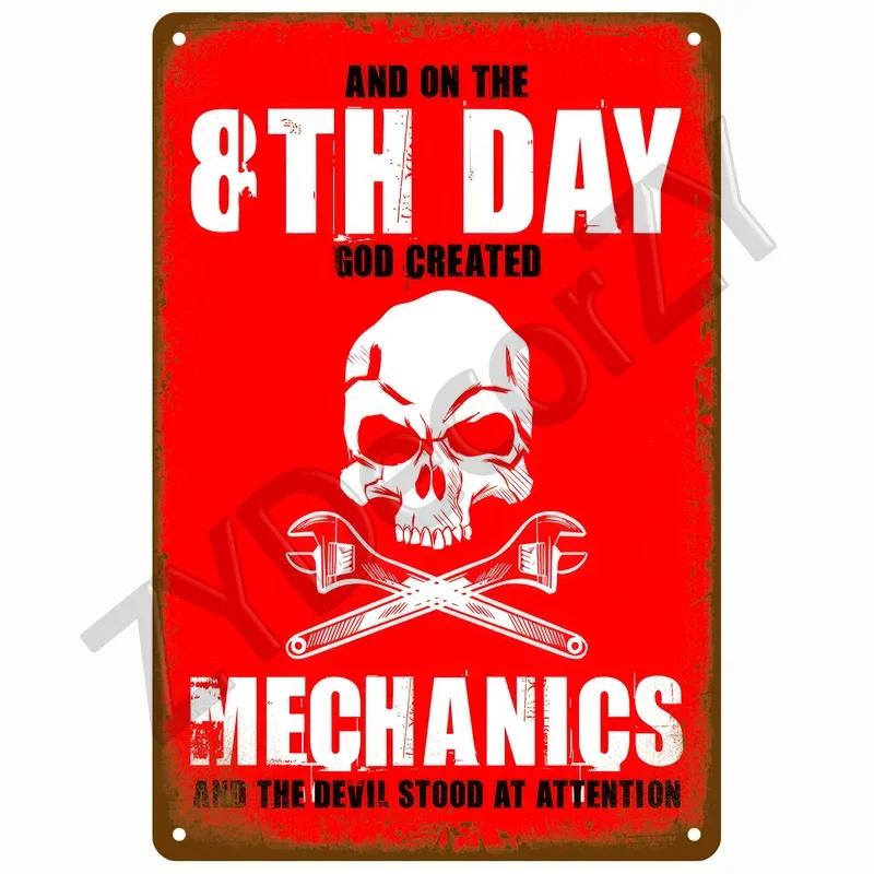 Vintage Metal Sign for Garage Gas Oil Spark Plug Tyre Service  Man Cave Club Bar Home Wall Decor Art Tin Sign Decorative Plaque