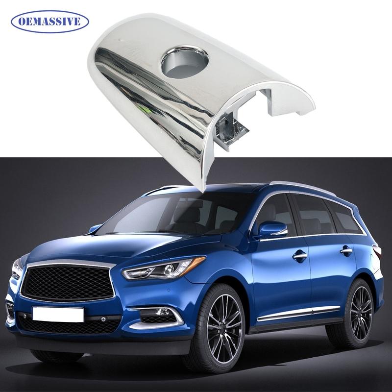 Chrome Decorative Protective Cover for Infiniti QX Series & EX/FX Models Front Left Door Handle Lock Hole Cap Part #80646-1BA0A