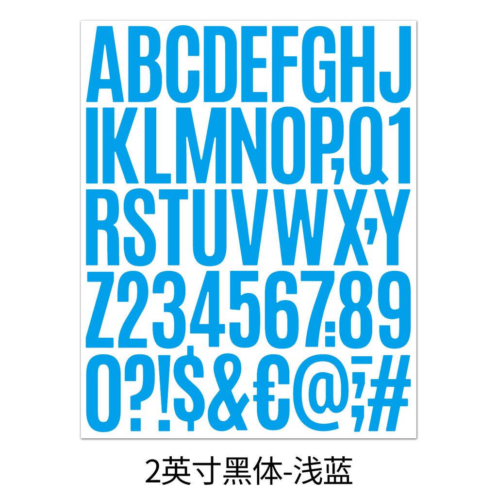 2-inch Letter Sticker Multi-color Packaging Can Be Combined with Any Combination. Laptop Hand Account Decorative Alphanumeric Sticker