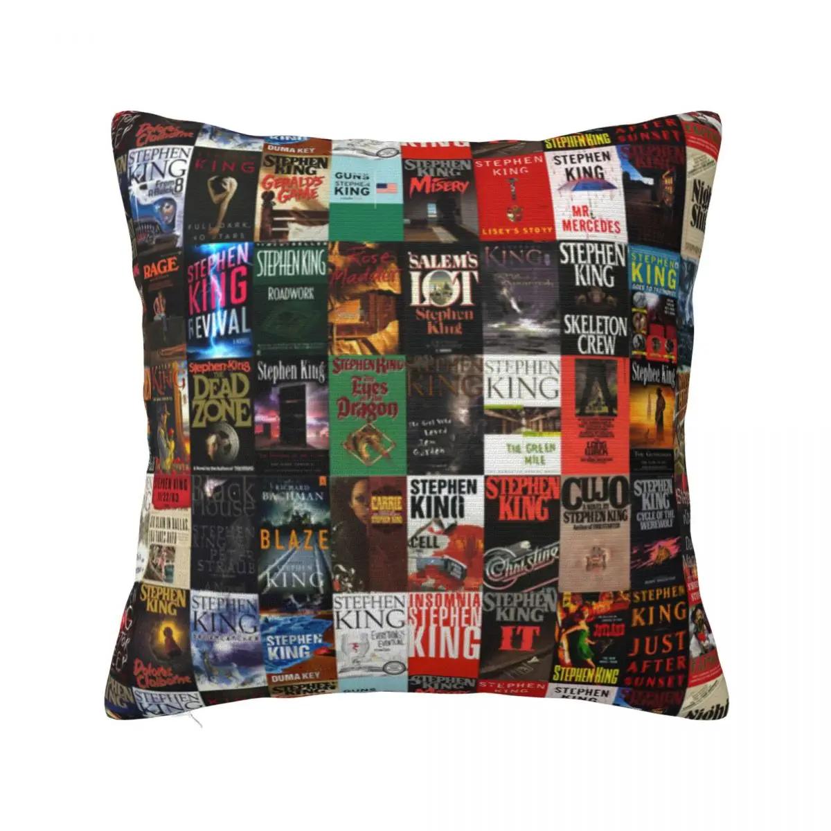 

S-Стивен Кинг Книги Наволочка Подушка Писатель Чехол для подушки Дизайн Наволочка Винтажные наволочки для дивана Домашний декор 12x12Inch