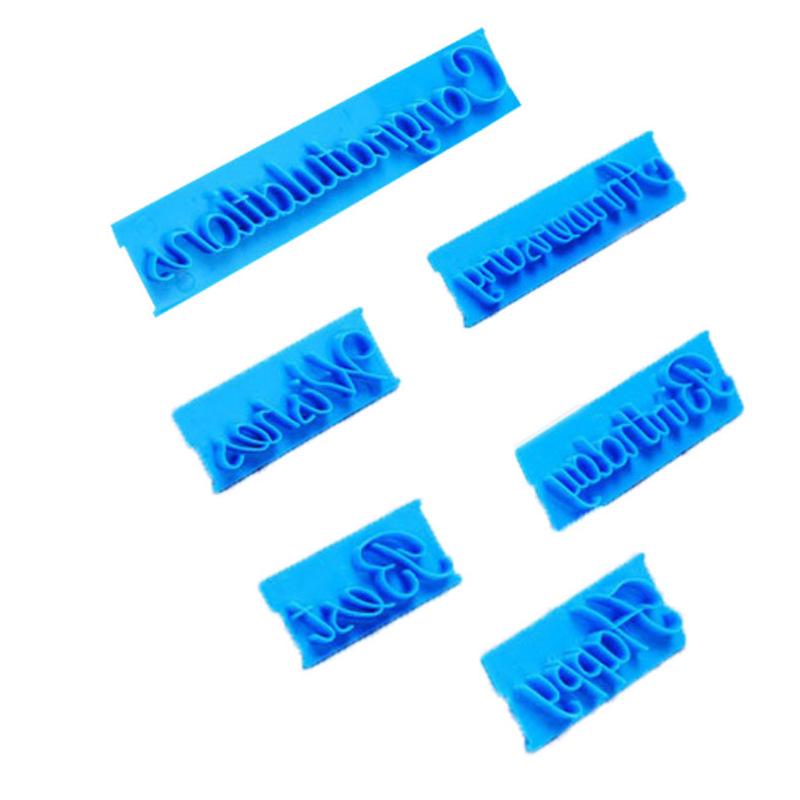 

Набор из 6 штук штампов для мастики с рукописными буквами для торта для самостоятельной выпечки