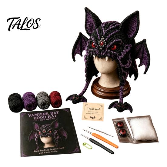 DIY Animal Hood Hat Halloween Crochet Kit, Skull Spider Bat Holiday Craft Project Spooky Pumpkin Earflap Kit for Adults Teens, Autumn Winter Creative