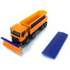 1/50 Toys Car Alloy Model Diecast Snow Sweeper Winter Service Vehicle Removable Cover 8 Wheel Cleaner Tractor Diecast Hobby