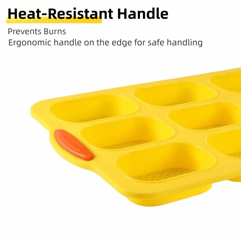 Silicone Silicone Cake Mold 9 Grids Silicone Baking Pan Food Grade Bread Loaf Pan  Baking Tool
