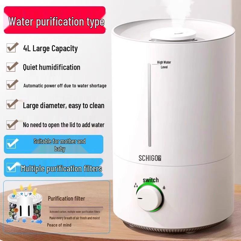 Silent Household Aromatherapy Humidifier for Bedroom, Suitable for Pregnant Women & Babies, Customizable Mist Settings