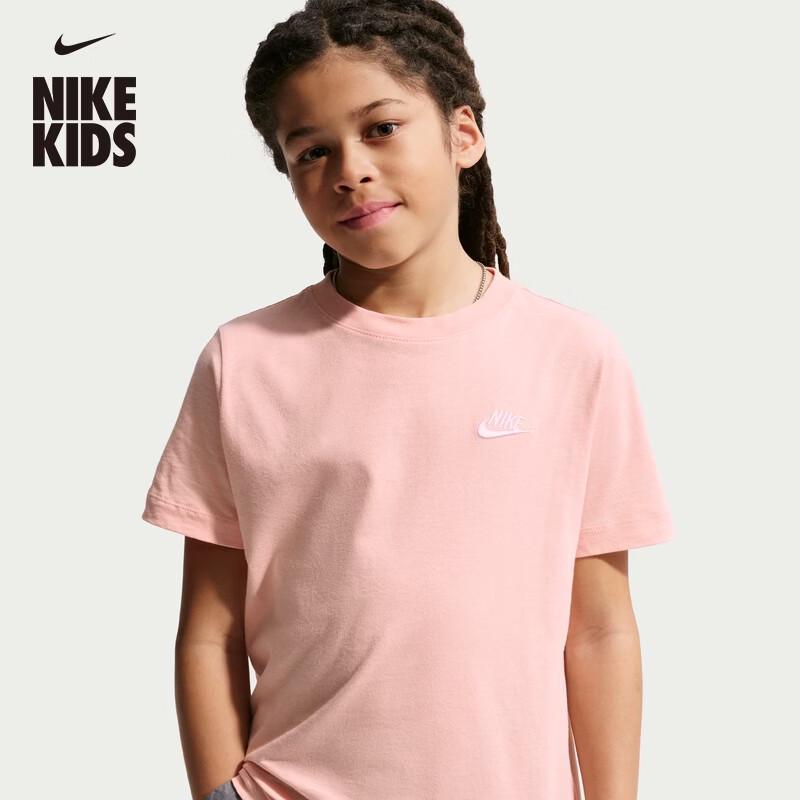 Nike Big Kids  Embroidered Cotton T-Shirt FZ5177 155 L