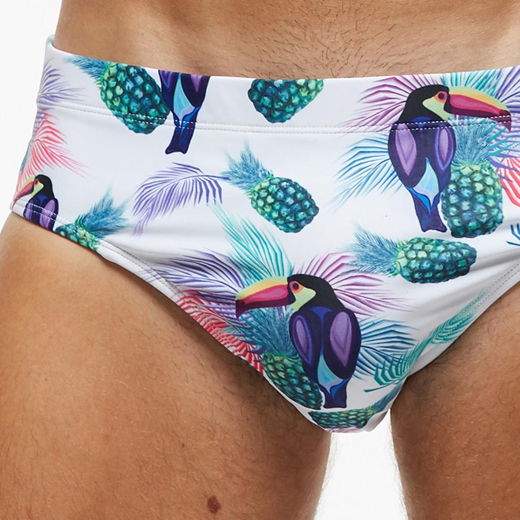 Fashion Men Shorts Swimwear Casual Beach Wear Print Swimming Trunks Beach Pants