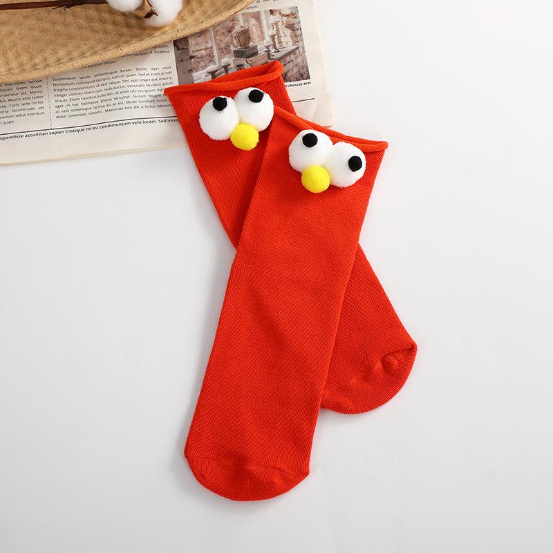 

Детская мода Большие глаза Детские носки Милые мультяшные детские конфетные чулки и носки Милые носки для мальчиков и девочек Детские носки Аксессуары оранжевый