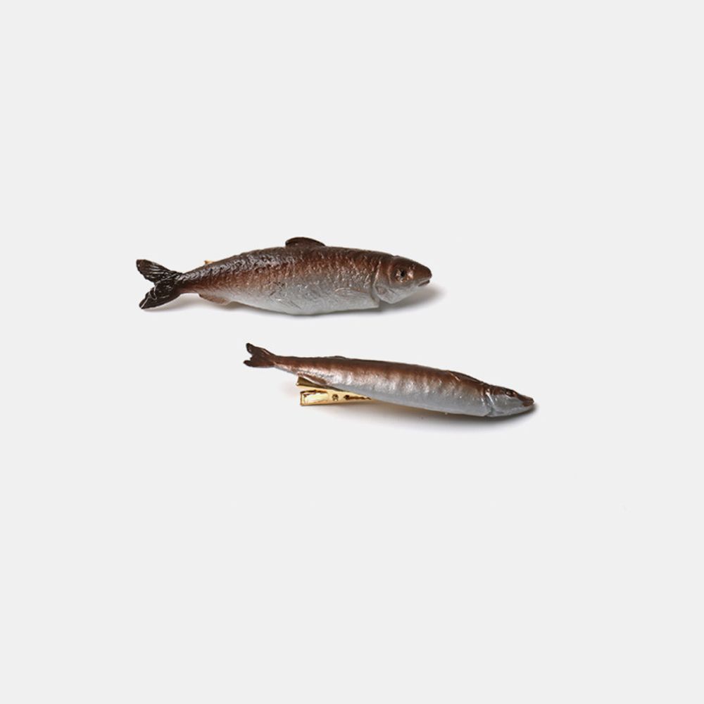Funny Headdress Simulated Food Dried Fish Hairpin Headwear Korean Style Barrette Women Hair Clip