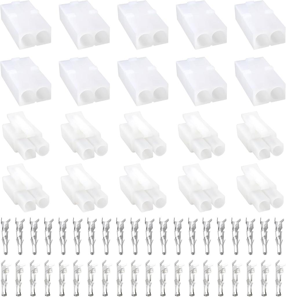 10Pairs Tamiya Male Female Connectors for Airsoft RC NiMH Battery – Durable, Easy To Use, Transparent