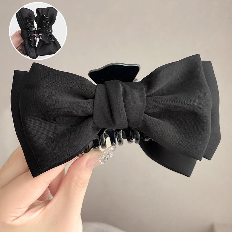 Korea large size bow hair clip elegant temperament simple style exquisite girl  claw clip fashion hair accessories