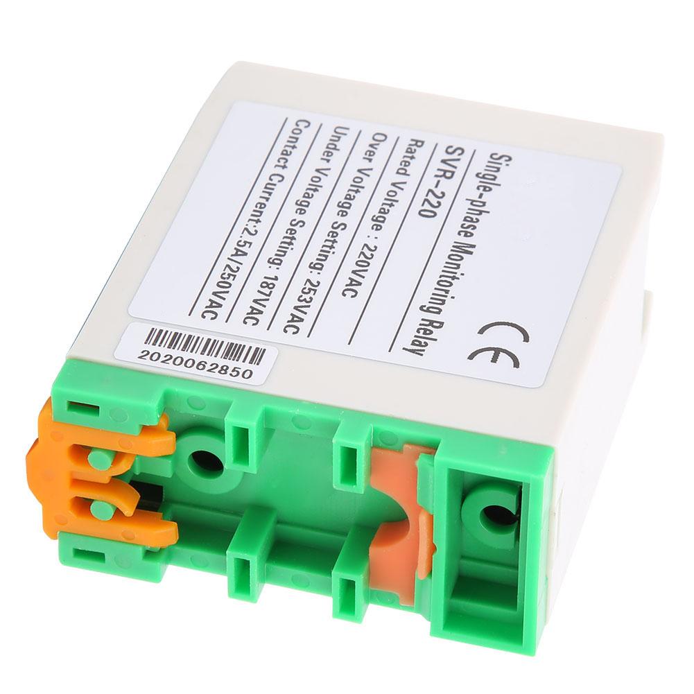 SVR220 SinglePhase Voltage Monitoring Relay 3LEDs Overvoltage Undervoltage Protection Device