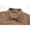 Chaqueta Casual de Pana con Múltiples Bolsillos para Hombre con Cremallera y Solapa Top