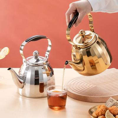 Stainless Steel Flower Teapot Removable Infuser Water Kettle Household Kitchen Cookware  Hotel