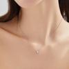 14k 18k Moissanite Lorette Square Necklace