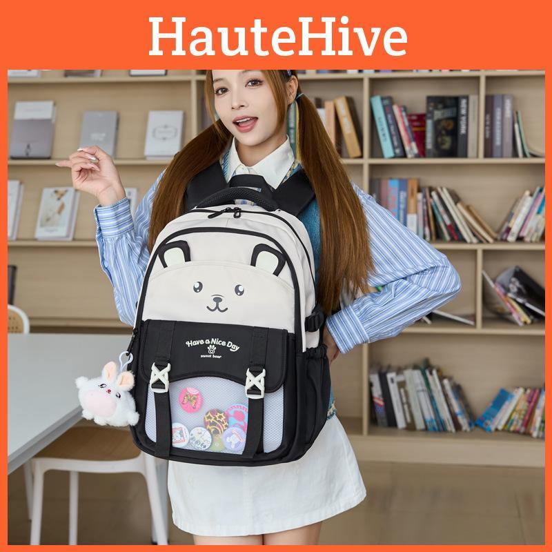 Cartoon Capacity Large Backpack Student Backpack Womens Leisure Educational Use