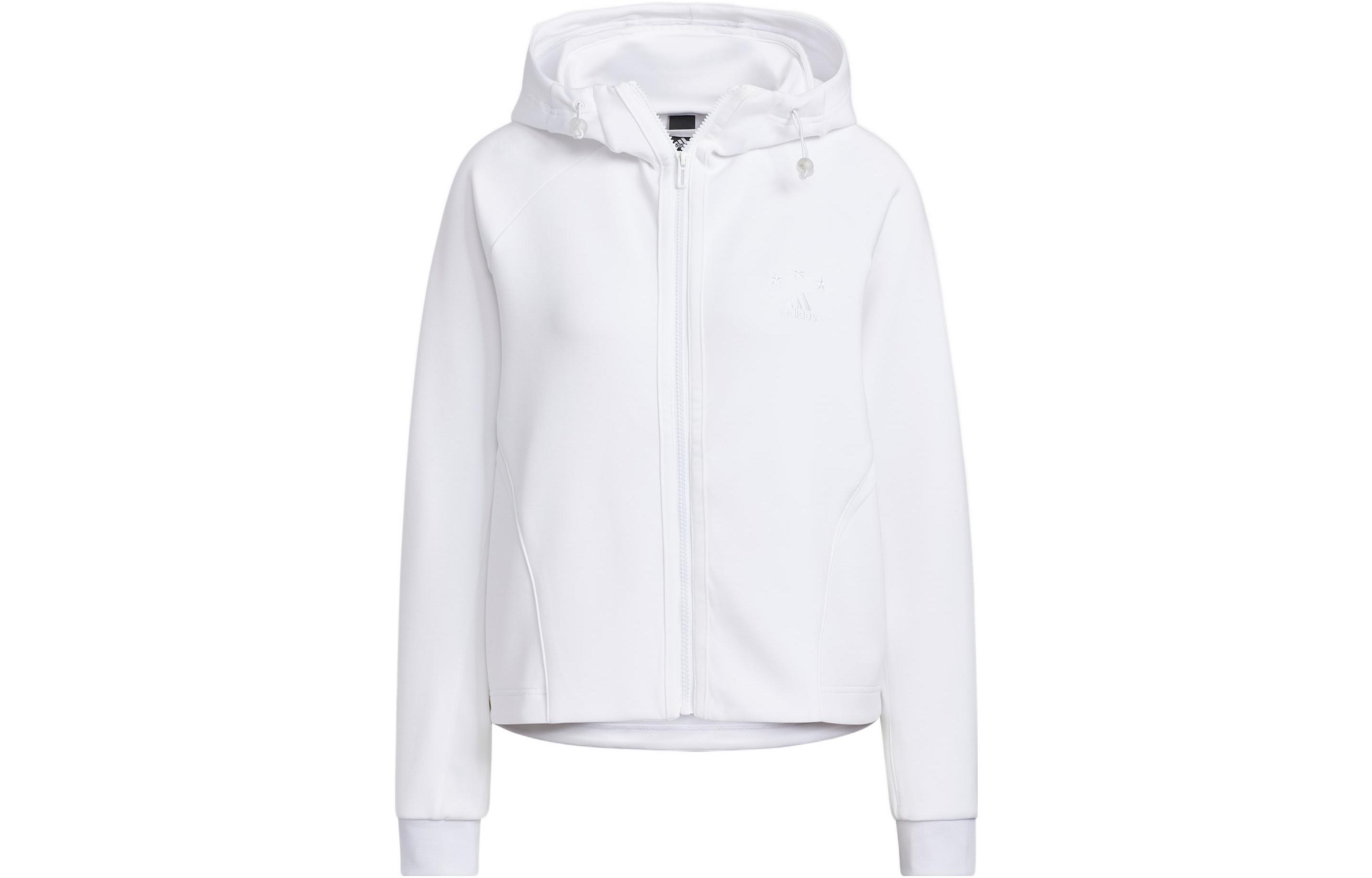 Adidas Jackets Women s White Hooded Moderate Other HY2820 S