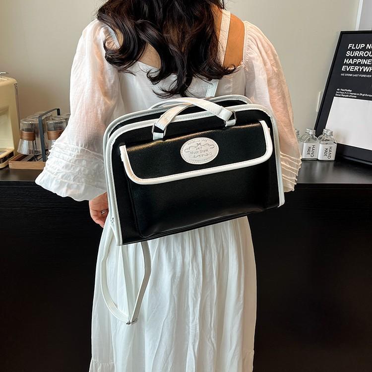 Handbag Bag Women's New Fashionable Retro Small Square Bag Texture Popular Double Shoulder Messenger Bag