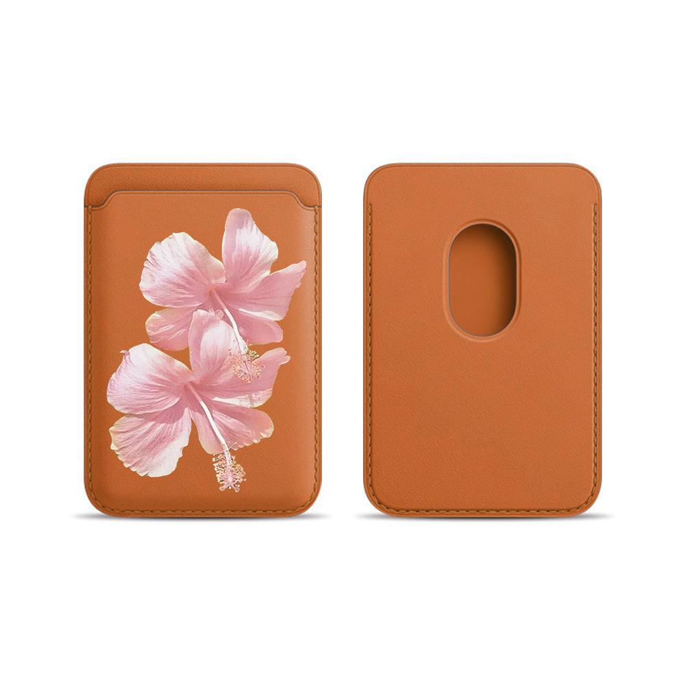 Hibiskusblüten Kartenetui Hülle Handy-Kartenhalter Für Magnetische Hülle Geeignet Für Alle iPhone Für Magsafe Karten-Handy Rückentasche