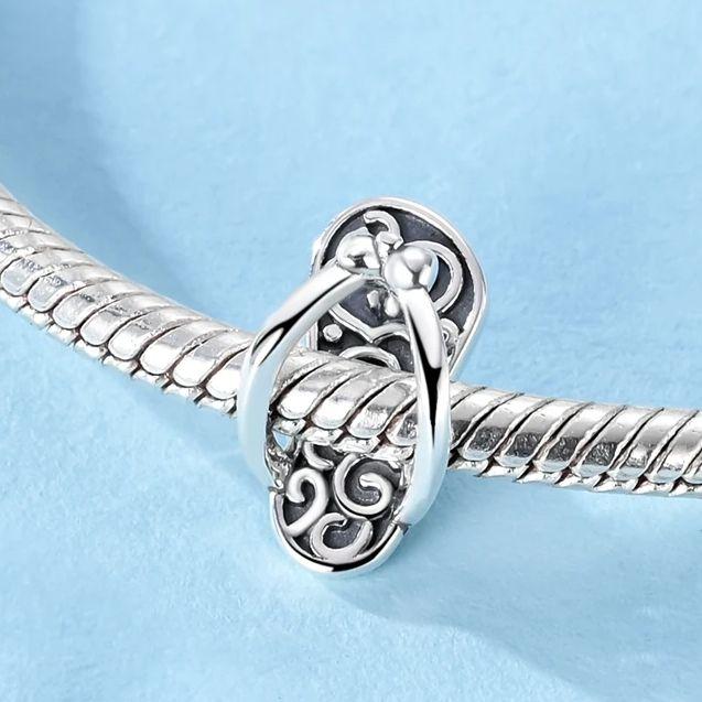 Copper Charm Flip-Flops Bead Fit Original Bracelet Diy For Woman Fashion Jewelry