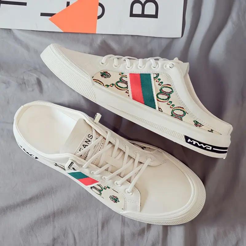 Fashion Sandals Man Casual Flat 2024 Fashion Slippers For Men Comfortable Cheap Korean Style Elegant Trend Shoes Original Style Rubber