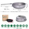 Boundless Voyage Titanium Frying Folding for and Outdoor Mini Frying Pan Pan/Skillet, 12.8 oz, Open-Food, Ultra-Lightweight, Rust-Resistant, Handle,