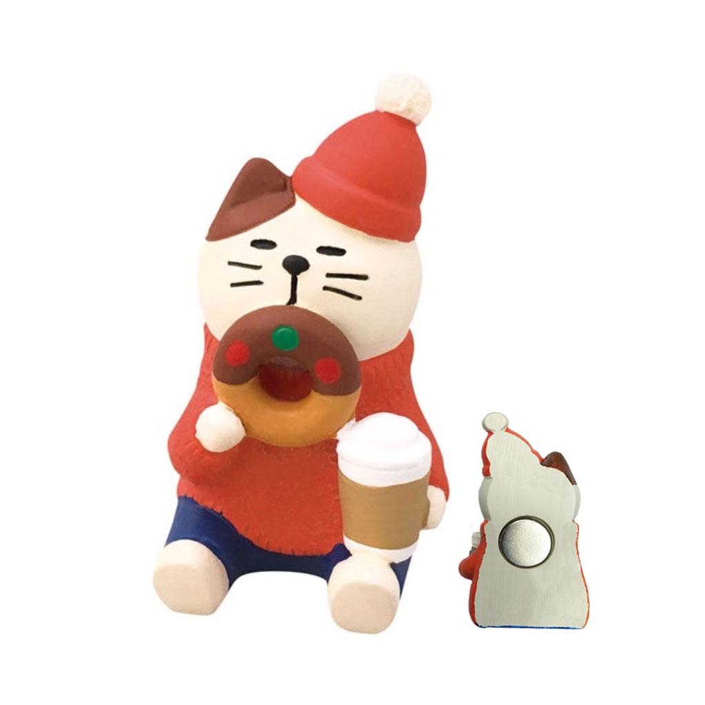 Japanese Cat Magnet: Cute Resin Sticker & Message Clip Toy for Refrigerator Decor