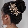 Luxus Gold Damen Blume Haarspange Braut Haaraccessoires Bankett Party Täglich Vielseitig Süß Romantisch Mädchen Haarspange Haarkamm
