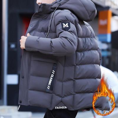 New Winter Men's Plush Thickened Down Cotton Jacket