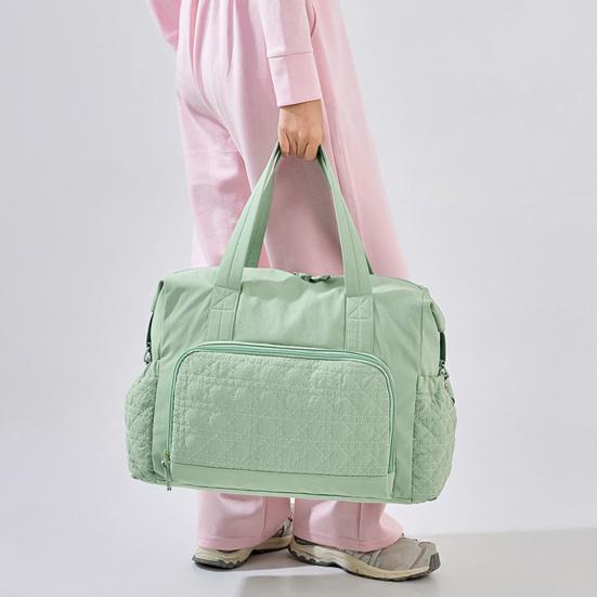 Sports Fitness Bag Waterproof Gym Bag with Multi-Pockets Adjustable Shoulder Strap Versatile Yoga Tote