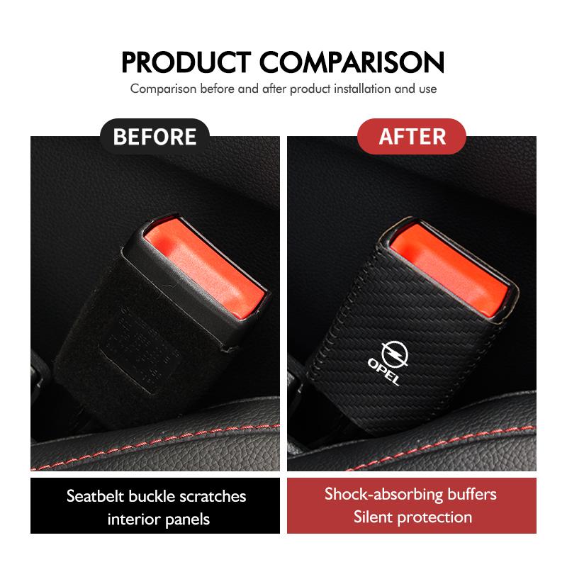 Car Seat Belt Buckle Anti-scratch Protector Cover Accessories For Opel Astra H G J Insignia Corsa Zafira Meriva Mokka Kt2