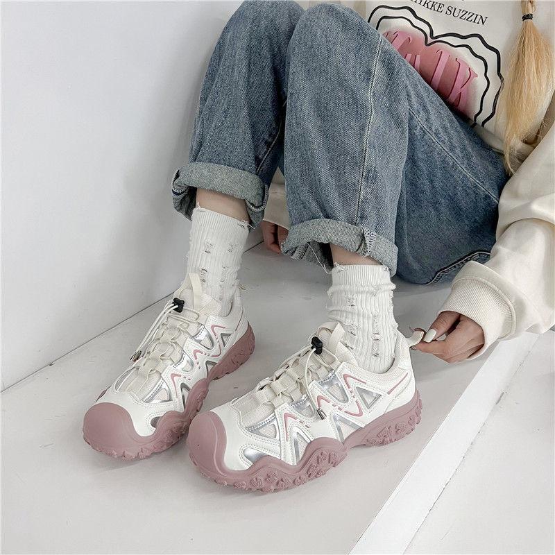 Fashion outdoor casual versatile shoes women's new ugly cute shoes running sneakers hiking shoes dad shoes