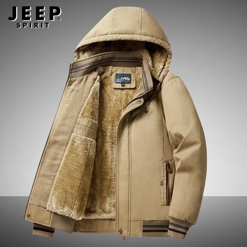 JEEP SPIRIT Men's Fleece-Lined Winter Utility Jacket