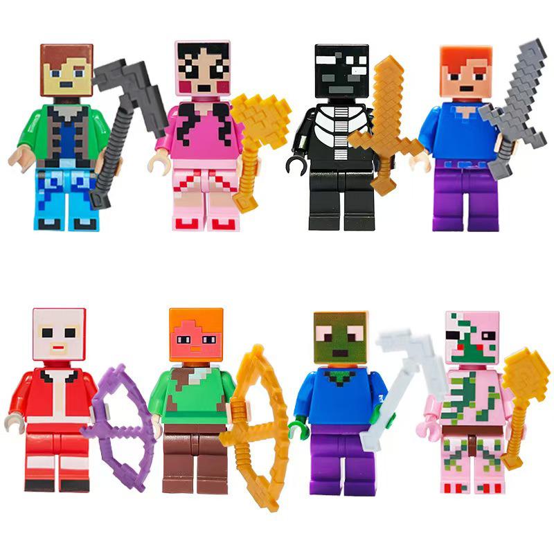 Cross-World Pixel Figure Building Blocks – Children s Assembly Toys