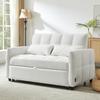 52.8-Inch Chenille Bed 2-Seaters Lounge Daybed for Home Apartment, Modern 3-in-1 Convertible Sleeper Sofa W/Pull Out Sleeper Co