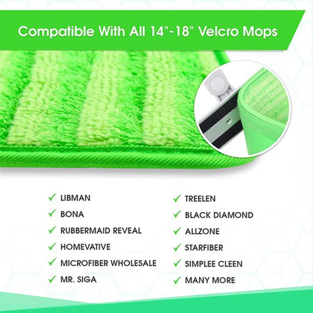 Convenient and Effective Microfiber Mop Head Replacement Suitable for Wood Vinyl and Tile Floors 18 Inch Compatible