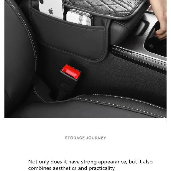 High quality car central armrest box pad, armrest box heightening pad with storage bag, car interior decoration accessory