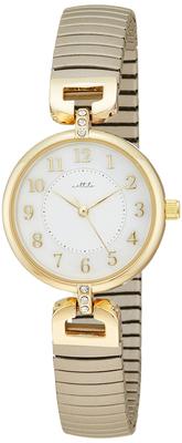 Fieldwork Women's Analog Watch with Accordion Strap, Metal Band, Gold, Beige, YM068-1