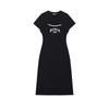 Original Series Fashion Casual Sports Daily Breathable Round Neck Short Sleeve Dress Women Dresses Black F11W429304F-BK