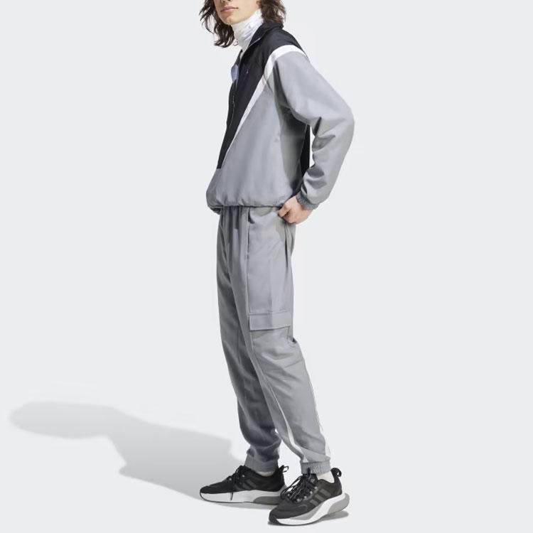 Adidas Sportswear Color Block Stand Collar Long Sleeve Jacket And Cuffed Jogger Set Men Activewear IJ6072