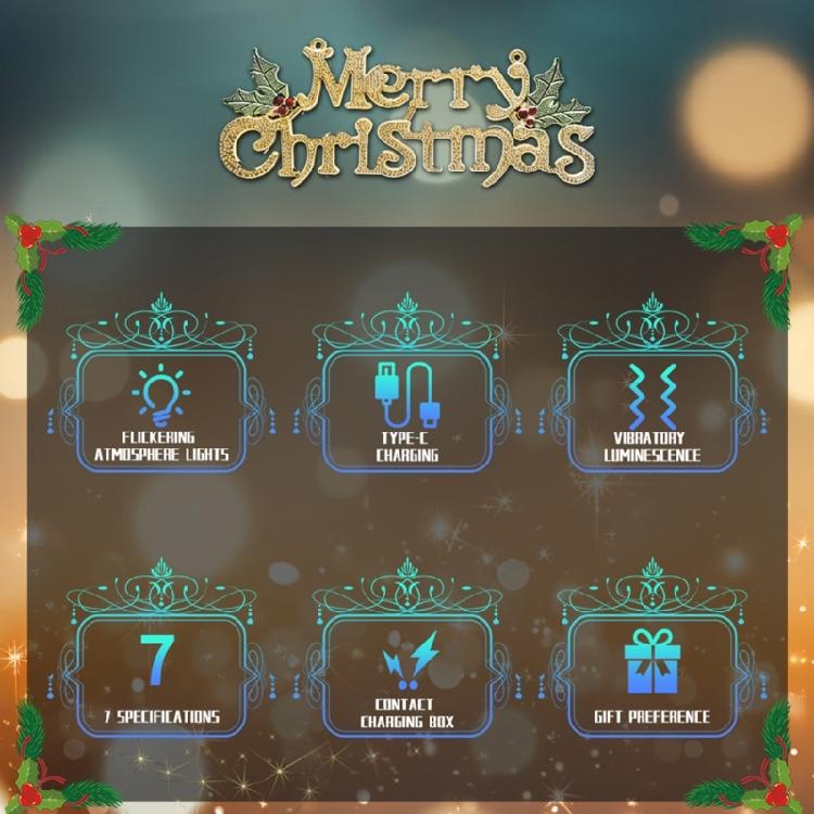 7 Pcs Rechargable Glowing Polyhedral Dices LED Light Electronic Dices Easy Use