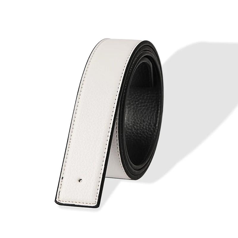 Herren Hochwertige Dornlose Gürtel Glatte Schnalle Männliche Gürtel ohne Schnalle Luxusmarke Gürtel Ohne Schnalle PU-Leder Gürtelbund Ohne Schnalle 3,8 cm
