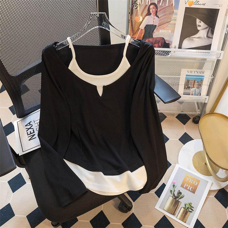 

Plus Size Women s Stylish Long Sleeve T-Shirt for Spring & Autumn—Slimming, Flattering, and Perfect as a Base Layer. Small