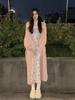 Imitation mink fleece sweater knitted sweater jacket women's autumn and winter thickened medium and long loose lazy wind over the knee cardigan top