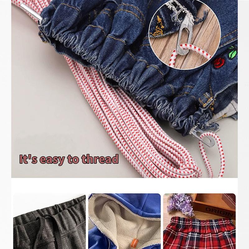 Set di 4 infila coulisse a molla flessibile per cordini elastici lacci su pantaloni felpe Kit di strumenti per cucito fai-da-te Riparazione Accessori