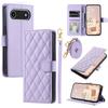 For iPhone 17 Air Case Wallet Rhombus Grid PU Leather Phone Cover