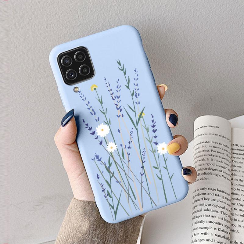 Hülle Für Samsung A12 5G M12 F12 A 12 Süßes Herz Blume Rückseite Weiches Silikon Matt Schutzhülle Für Samsung Galaxy A12 5G