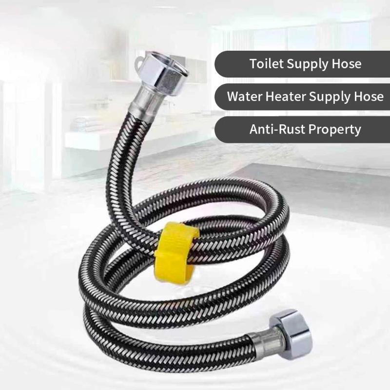 304 Stainless Steel Faucet Braided Water Pipe 1/2 Inch Hot And Cold Water Faucet Inlet Hose Heater Flexible Connecting Pipe